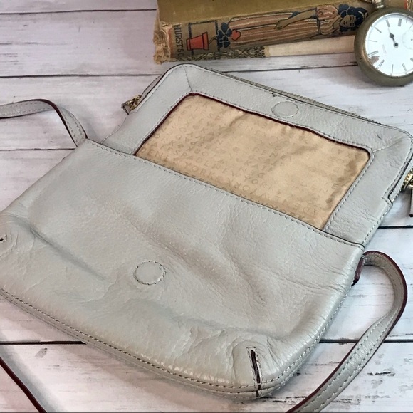 Kate Spade Light Grey Foldover Crossbody Bag - Picture 7 of 8